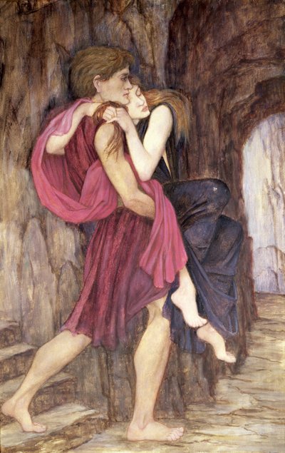Two Figures in a Cave by John Roddam Spencer Stanhope